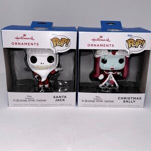 Funko Pop! Hallmark Ornaments Disney Tim Santa Jack and Christmas sally NWT